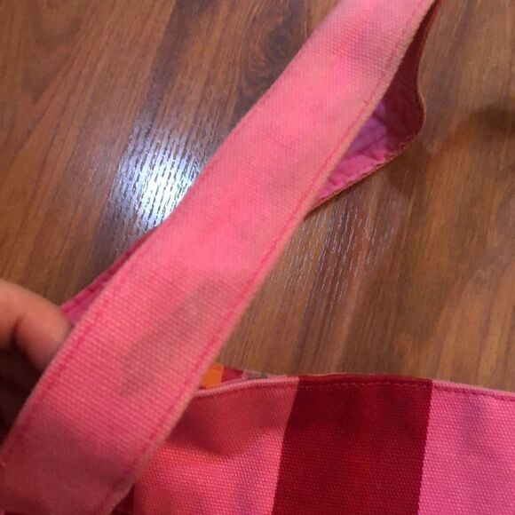 Victoria’s Secret Pink red striped canvas tote bag - Picture 7 of 9